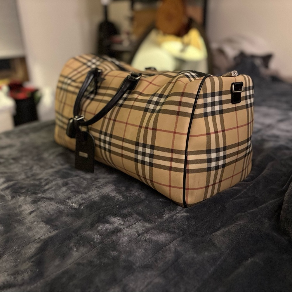 Burberry Nova Check Boston Bag OG Burberry Design Absolute Classic & Authentic - Picture 8 of 15